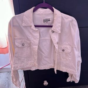Cropped White Denim Zara Jacket